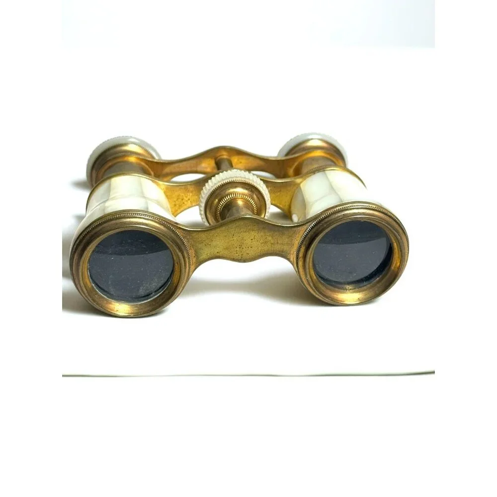 Antique Mother-Of-Pearl & Brass Opera Glasses Binoculars